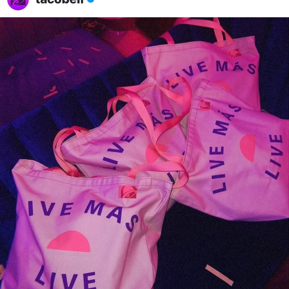 Taco Bell Live Mas Live 2025 Rare Tote Bag NEW